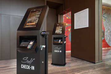 Check-in/check-out kiosk
