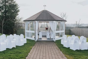 Outdoor wedding area