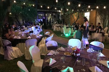 Outdoor banquet area