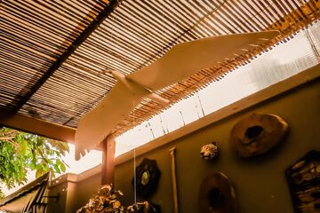Outdoor banquet area