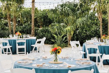 Outdoor wedding area