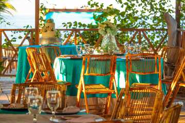 Outdoor wedding area