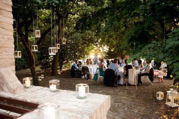 Outdoor banquet area