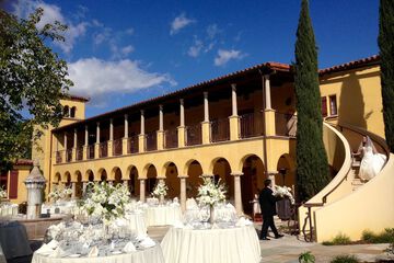 Outdoor banquet area