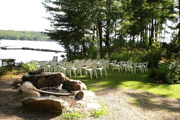 Outdoor wedding area