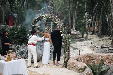 Outdoor wedding area