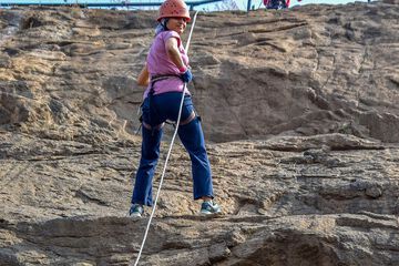 Outdoor rock climbing