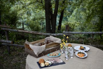 Outdoor banquet area