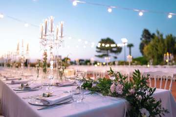 Outdoor wedding area