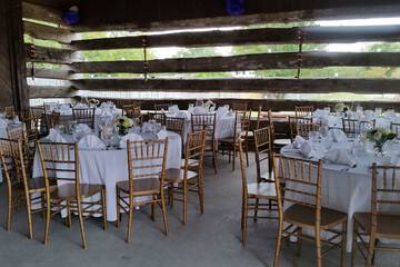 Outdoor wedding area