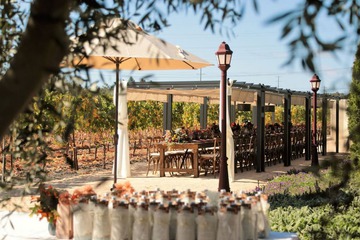 Outdoor banquet area