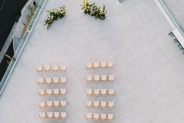 Outdoor wedding area
