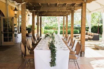 Outdoor banquet area