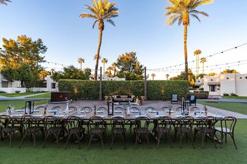 Outdoor banquet area