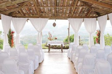 Outdoor banquet area