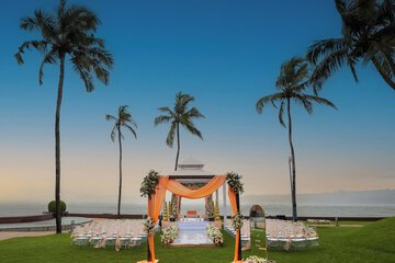 Outdoor wedding area