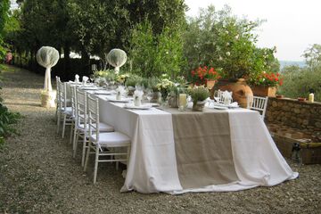 Outdoor banquet area