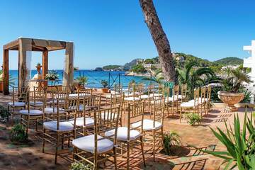 Outdoor wedding area