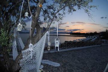 Outdoor wedding area