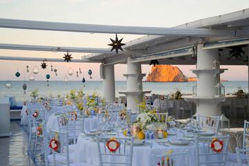 Outdoor banquet area