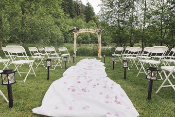 Outdoor wedding area