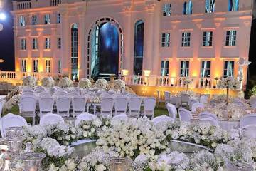 Outdoor wedding area