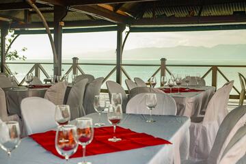 Outdoor wedding area