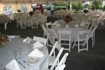 Outdoor wedding area