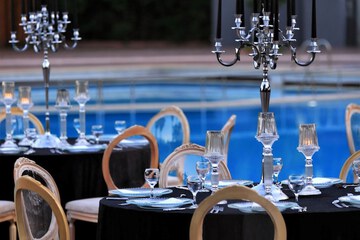 Outdoor banquet area