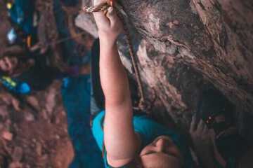 Outdoor rock climbing