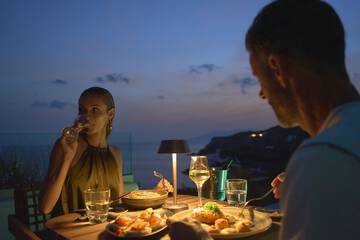 Couples dining
