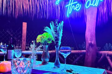 Outdoor banquet area