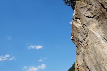 Outdoor rock climbing