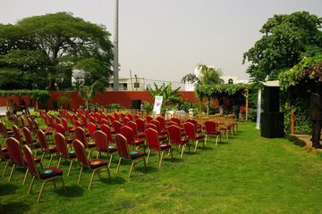 Outdoor wedding area
