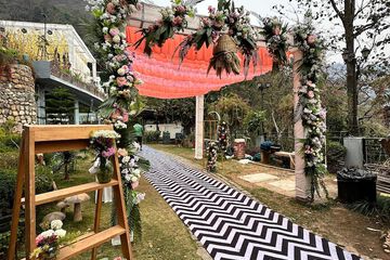 Outdoor banquet area