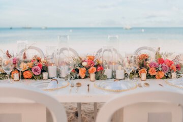Outdoor wedding area
