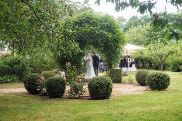 Outdoor wedding area