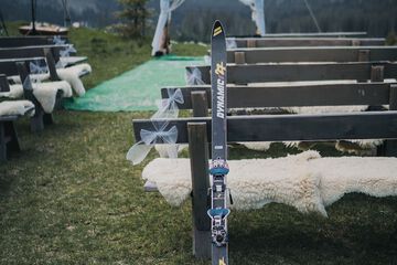 Outdoor wedding area