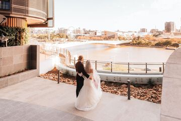 Outdoor wedding area