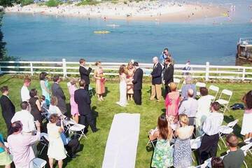 Outdoor wedding area