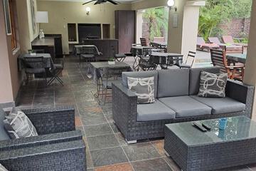 Outdoor banquet area