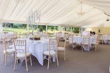 Outdoor wedding area