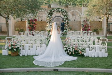 Outdoor wedding area