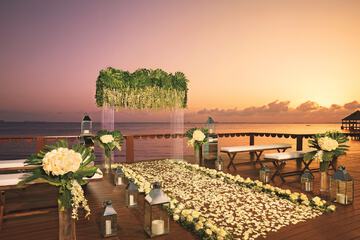 Outdoor wedding area