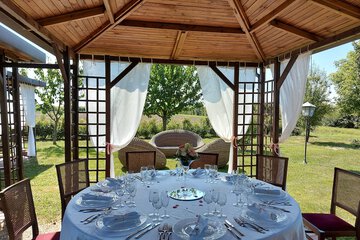 Outdoor wedding area