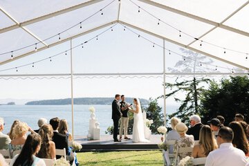 Outdoor wedding area