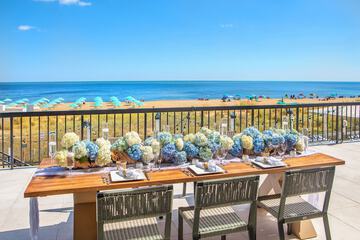 Outdoor wedding area