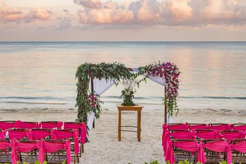 Outdoor wedding area