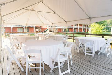 Outdoor wedding area