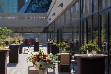 Outdoor banquet area